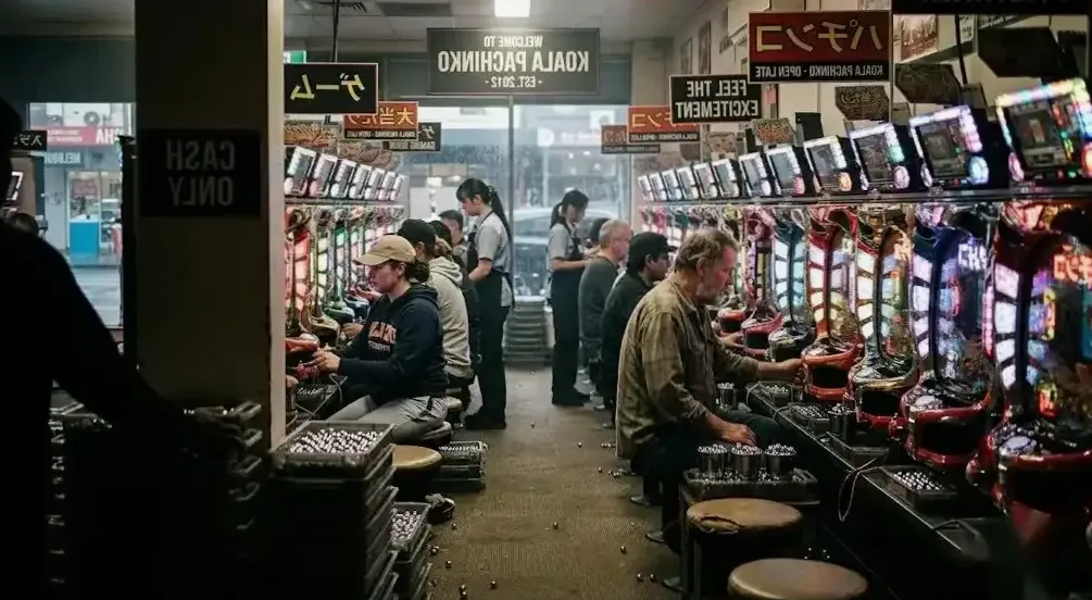 Bounty redemption counter at the Brisbane pachinko club